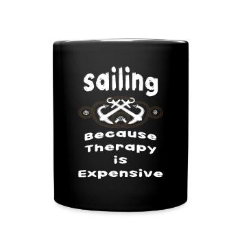 T-shirt « Thérapie de voile » - Mug uni - noir - Devant