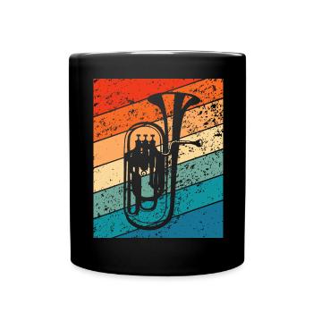 Euphonium Corn Orchestra Musiciens Instrument à vent - Mug uni - noir - Devant