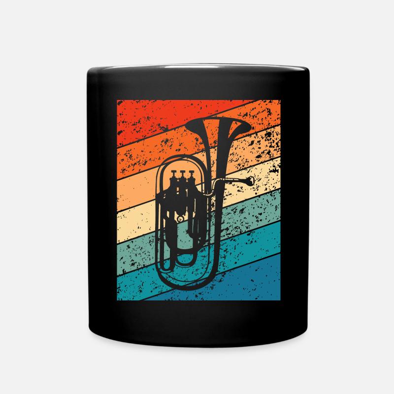 Euphonium Horn Orchester Musiker Blasinstrument - Tasse einfarbig - Schwarz
