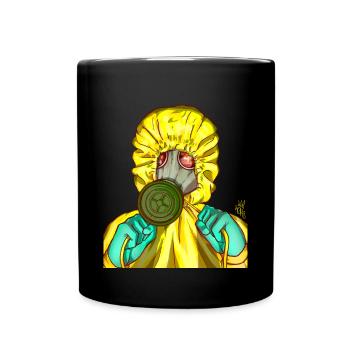 Gas mask - Full Colour Mug - black - Front