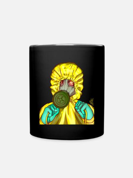 Gasmaske - Tasse einfarbig - Schwarz