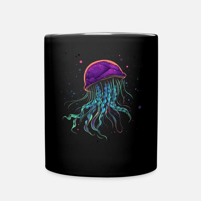 Qualle - Tasse einfarbig - Schwarz