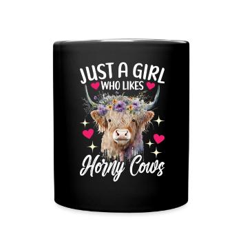 Vache des Highlands Hochlandkuh - Mug uni - noir - Devant