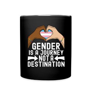 Transgender Trans LGBTQ - Full Colour Mug - black - Front