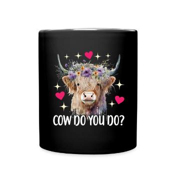 Vache des Highlands Hochlandkuh - Mug uni - noir - Devant