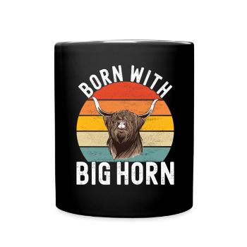 Vache des Highlands Hochlandkuh - Mug uni - noir - Devant