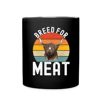 Highland Cow Hochlandkuh - Tasse einfarbig - Schwarz - Vorne