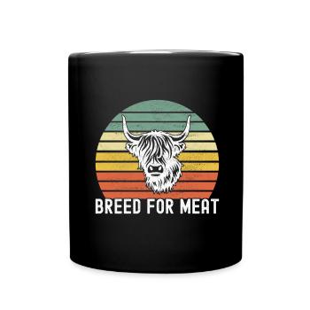 Highland Cow Hochlandkuh - Tasse einfarbig - Schwarz - Vorne