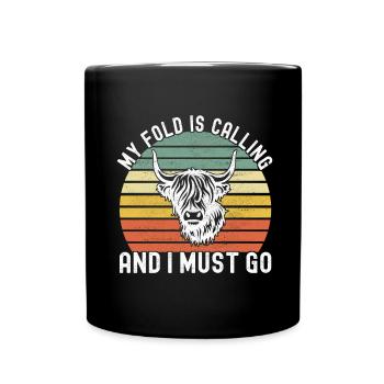 Vache des Highlands Hochlandkuh - Mug uni - noir - Devant