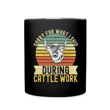 Vache des Highlands Hochlandkuh - Mug uni - noir - Devant