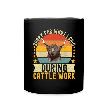 Vache des Highlands Hochlandkuh - Mug uni - noir - Devant