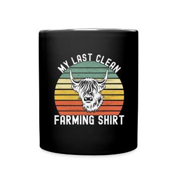 Highland Cow Hochlandkuh - Tasse einfarbig - Schwarz - Vorne