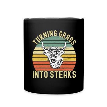 Vache des Highlands Hochlandkuh - Mug uni - noir - Devant