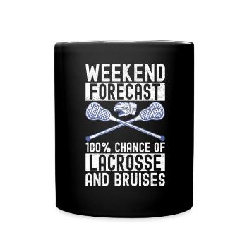Lacrosse - Full Colour Mug - black - Front