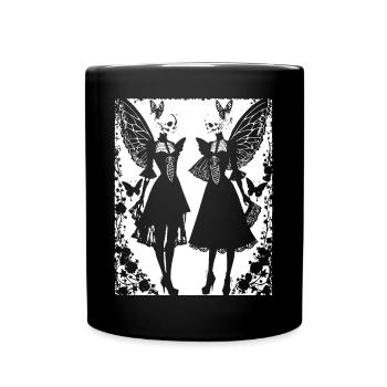 Fairycore Ästhetik Skelett Fee Goth Gothic G - Tasse einfarbig - Schwarz - Vorne