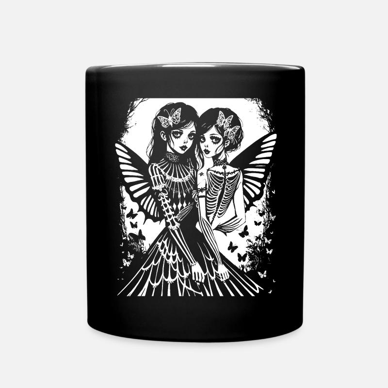 Fairycore Ästhetik Skeleton Fairy Goth Gothic G - Tasse einfarbig - Schwarz