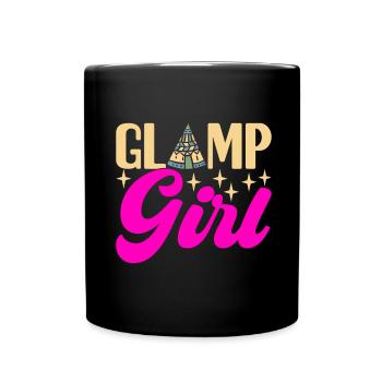 Glamping Glamper - Full Colour Mug - black - Front