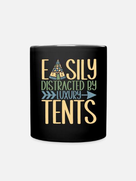 Glamping Glamper - Tasse einfarbig - Schwarz