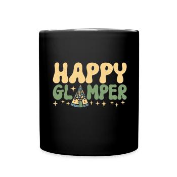 Glamping Glamper - Full Colour Mug - black - Front