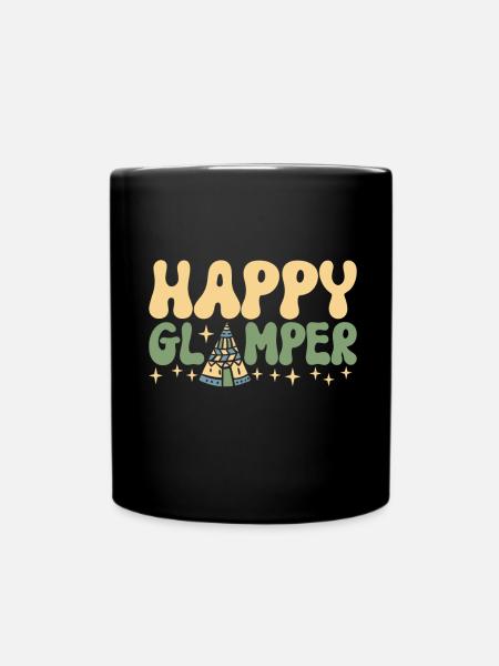 Glamping Glamper - Tasse einfarbig - Schwarz