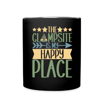 Glamping Glamper - Full Colour Mug - black - Front
