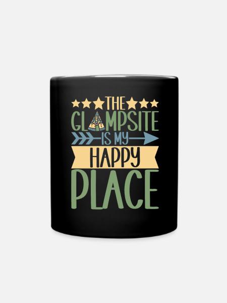 Glamping Glamper - Tasse einfarbig - Schwarz