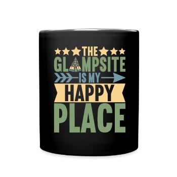 Glamping Glamper - Full Colour Mug - black - Front