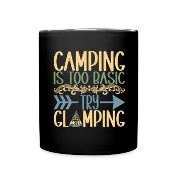 Glamping Glamper - Full Colour Mug - black - Front