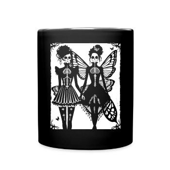 Fairycore Ästhetik Skelett Fee Goth Grunge G - Tasse einfarbig - Schwarz - Vorne