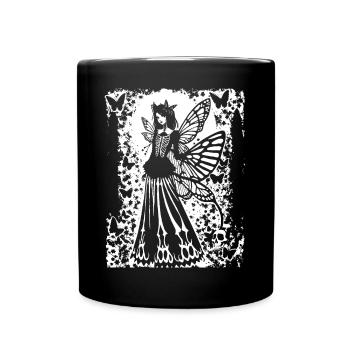 Fairycore Ästhetik Skelett Fee Goth Gothic G - Tasse einfarbig - Schwarz - Vorne