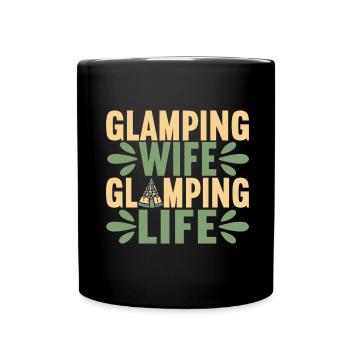 Glamping Glamper - Full Colour Mug - black - Front