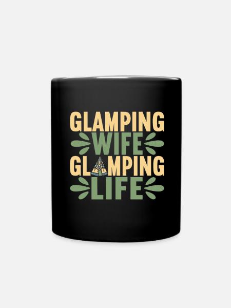 Glamping Glamper - Tasse einfarbig - Schwarz