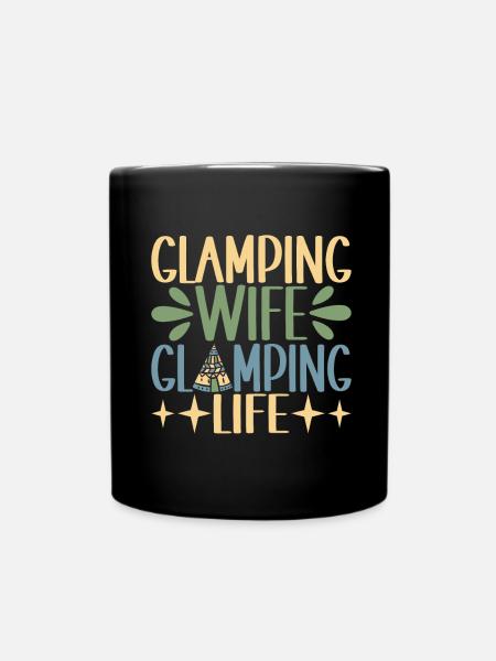 Glamping Glamper - Tasse einfarbig - Schwarz