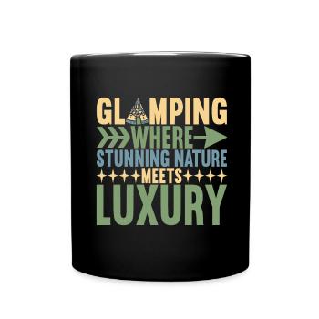 Glamping Glamper - Full Colour Mug - black - Front