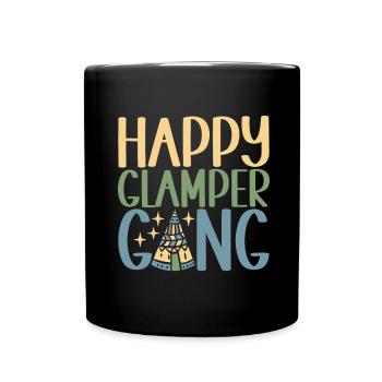 Glamping Glamper - Full Colour Mug - black - Front
