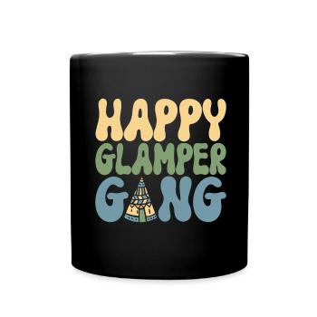 Glamping Glamper - Full Colour Mug - black - Front