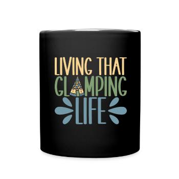 Glamping Glamper - Full Colour Mug - black - Front