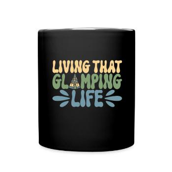 Glamping Glamper - Full Colour Mug - black - Front