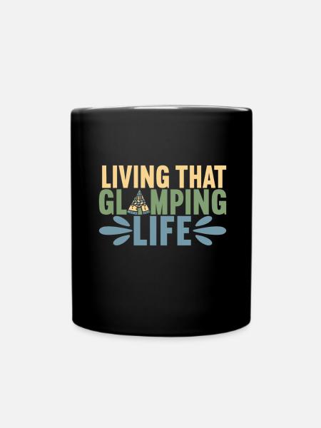 Glamping Glamper - Tasse einfarbig - Schwarz