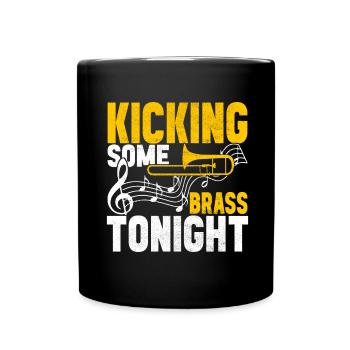Posaune Trombone - Mug uni - noir - Devant