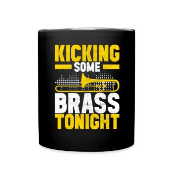 Posaune Trombone - Mug uni - noir - Devant