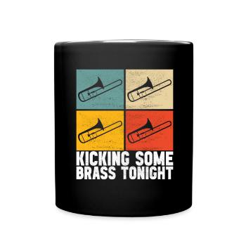 Posaune Trombone - Mug uni - noir - Devant