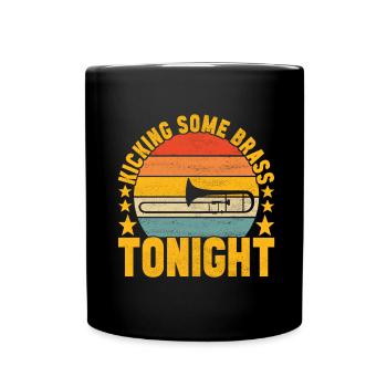 Posaune Trombone - Mug uni - noir - Devant
