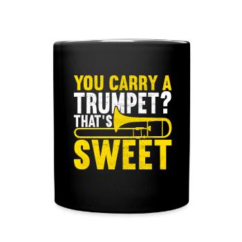 Posaune Trombone - Tasse einfarbig - Schwarz - Vorne