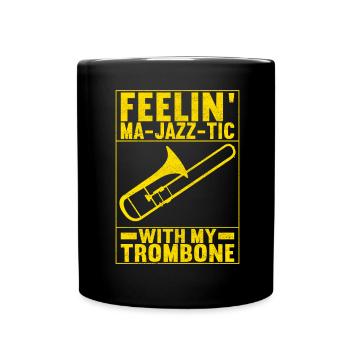Posaune Trombone - Mug uni - noir - Devant