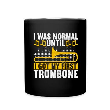 Posaune Trombone - Tasse einfarbig - Schwarz - Vorne