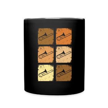 Posaune Trombone - Mug uni - noir - Devant