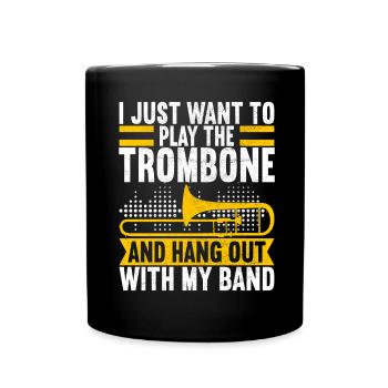 Posaune Trombone - Mug uni - noir - Devant