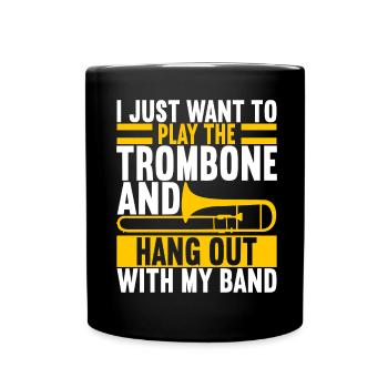 Posaune Trombone - Full Colour Mug - black - Front