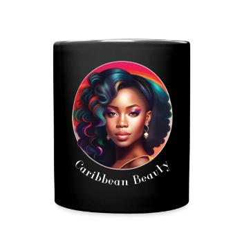 Caribbean girl beauty, nice caribbean girl tshirt9 - Mug uni - noir - Devant